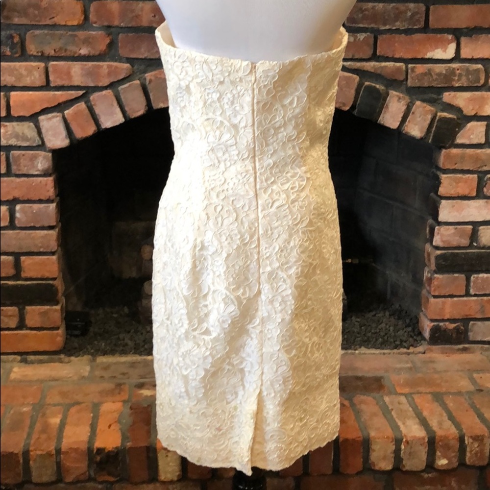 Vintage Jane McCartney Cream Lace dress size 10 - Picture 4 of 7